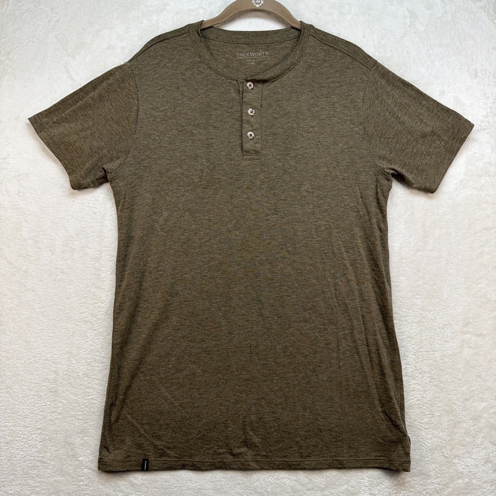 Duckworth Vapor Wool Merino Wool Henley Shirt Short Sleeve Outdoor Mens Medium